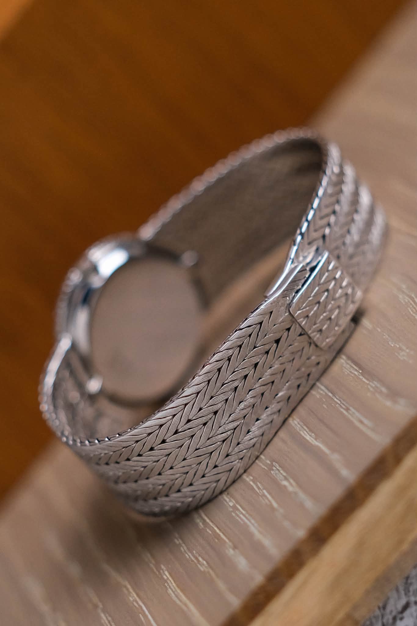 ขายนาฬิกา Piaget Vintage 18K White Gold Diamond Bracelet Watch 924