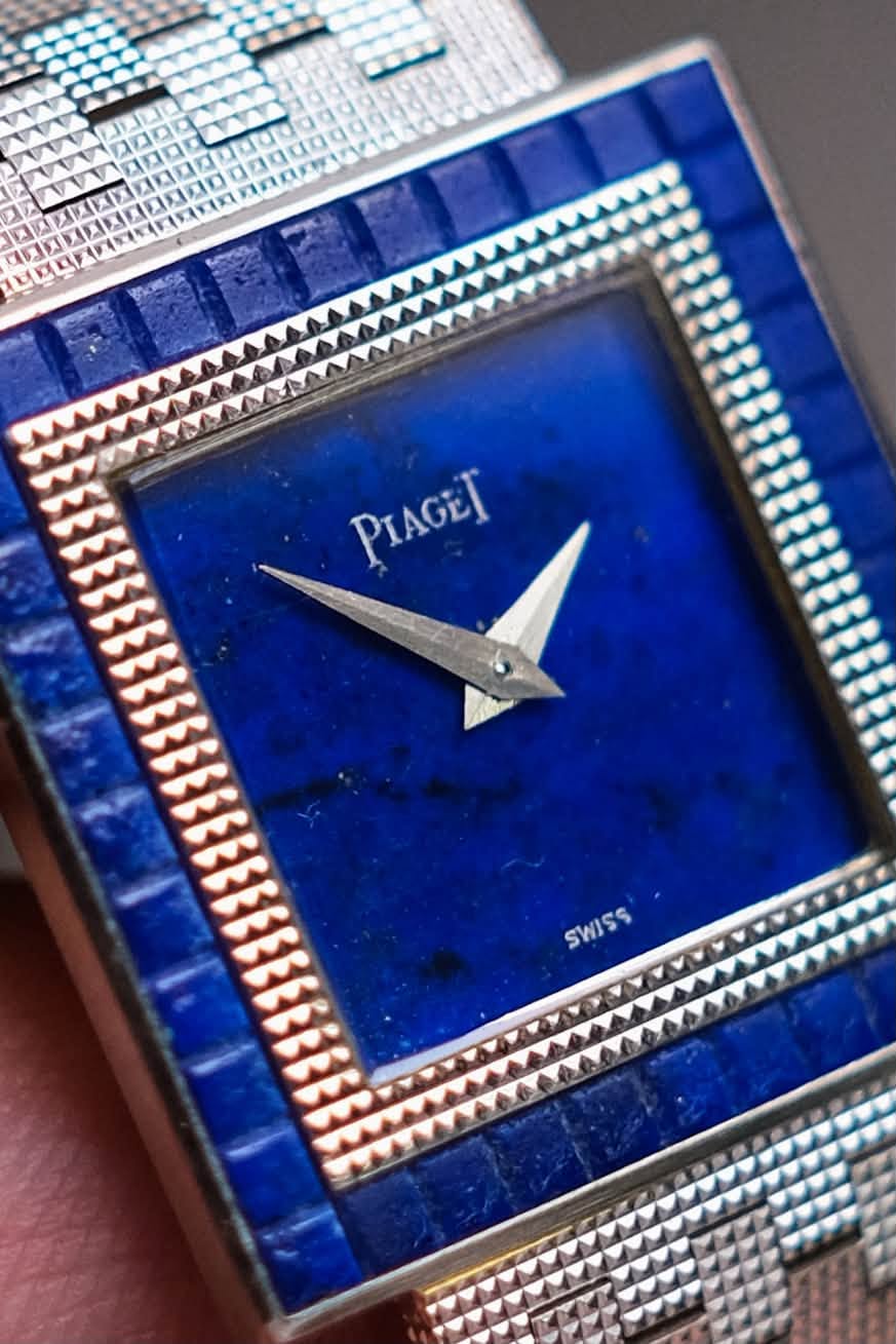 ขายนาฬิกา Piaget Vintage Lapis Lazuli 18K White Gold