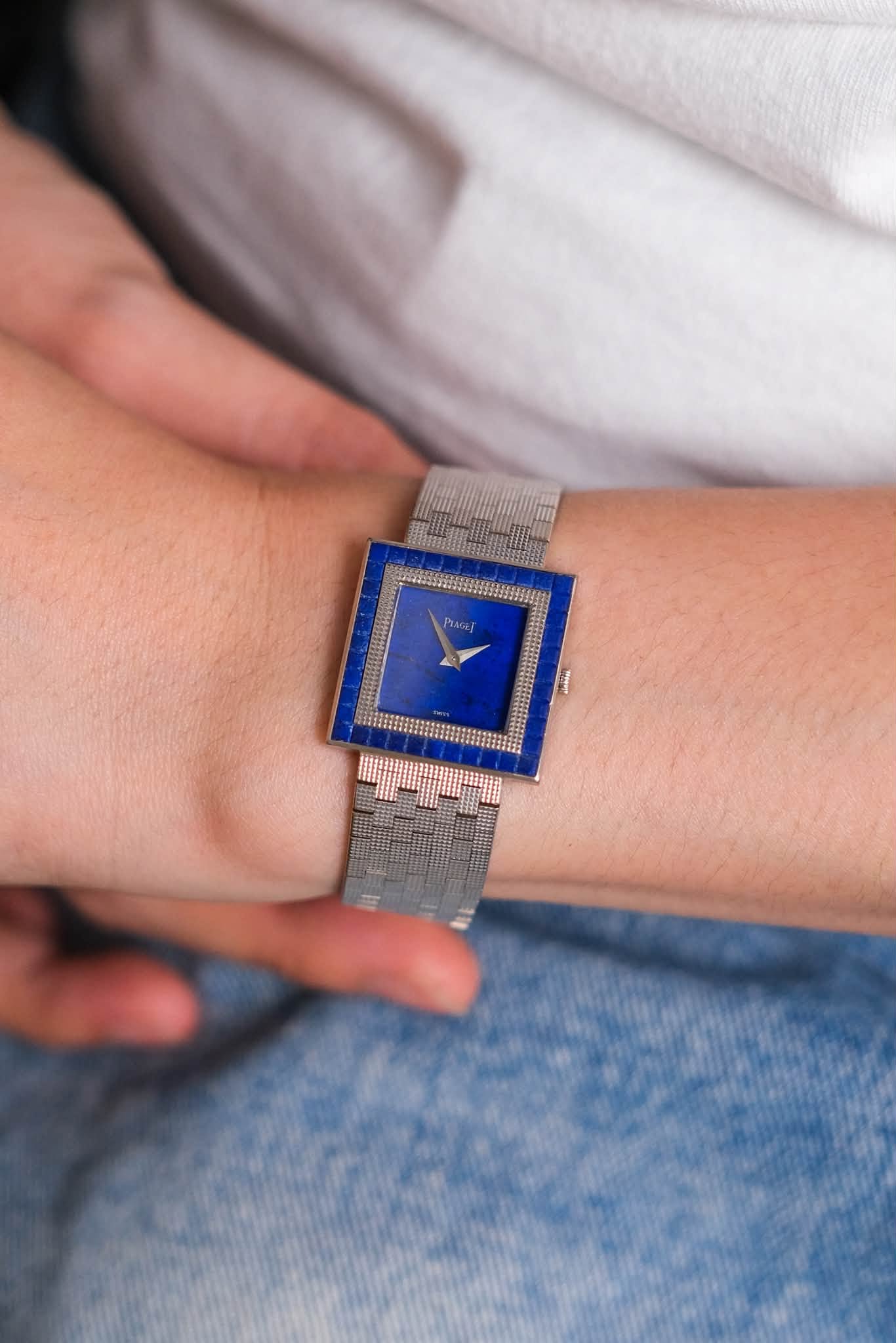 นาฬิกา Piaget Vintage Lapis Lazuli 18K White Gold
