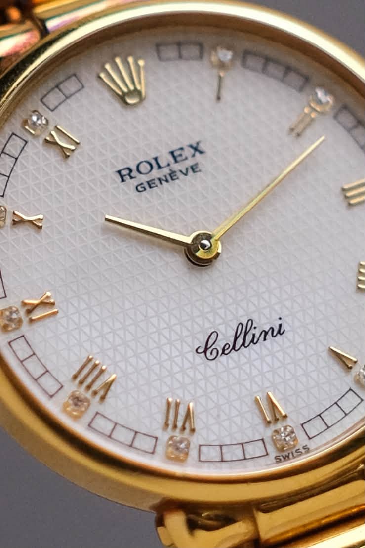 นาฬิกา Rolex Cellini 18K Yellow Gold Mother of Pearl Diamond 5161