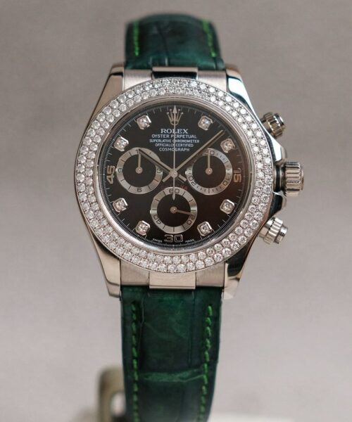 นาฬิกา Rolex Cosmograph Daytona 18K White Gold Diamond Bezel