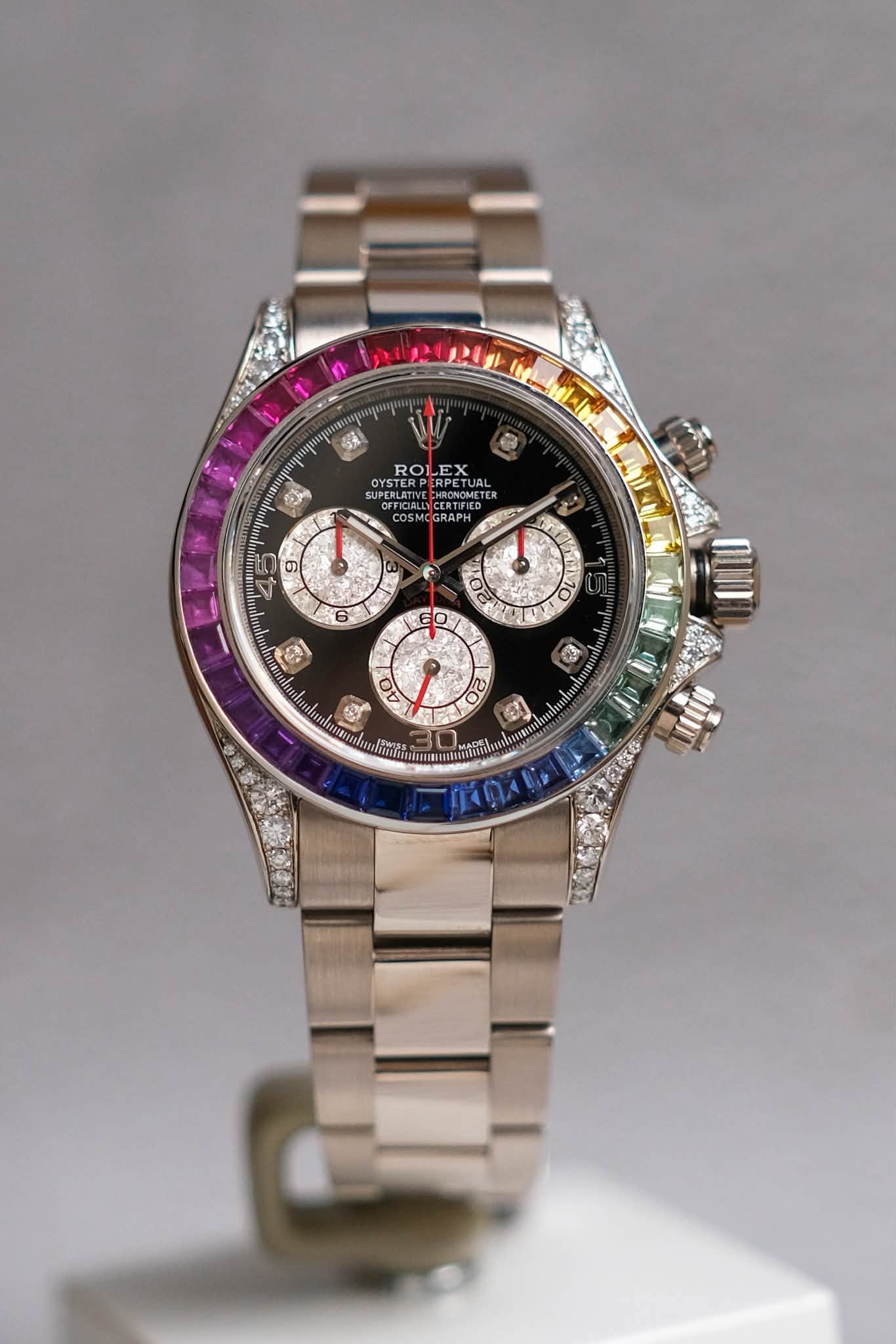 นาฬิกามือสอง Rolex Cosmograph Daytona Rainbow 18K White Gold