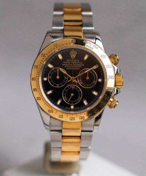 นาฬิกา Rolex Cosmograph Daytona Yellow Rolesor Black Dial 116523
