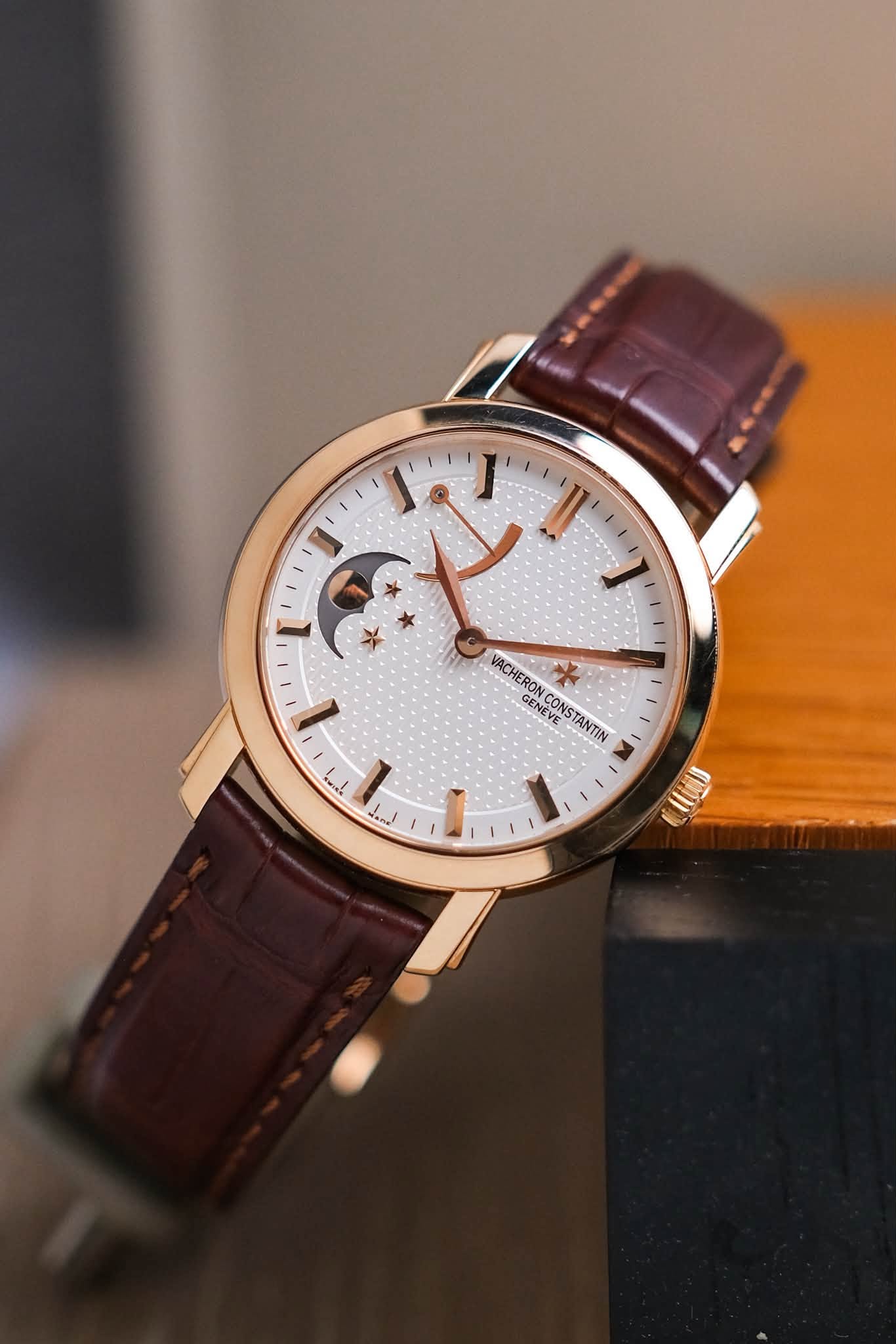 นาฬิกามือสอง Vacheron Constantin Malte Moon Phase 18K Rose Gold 83050000R-9285