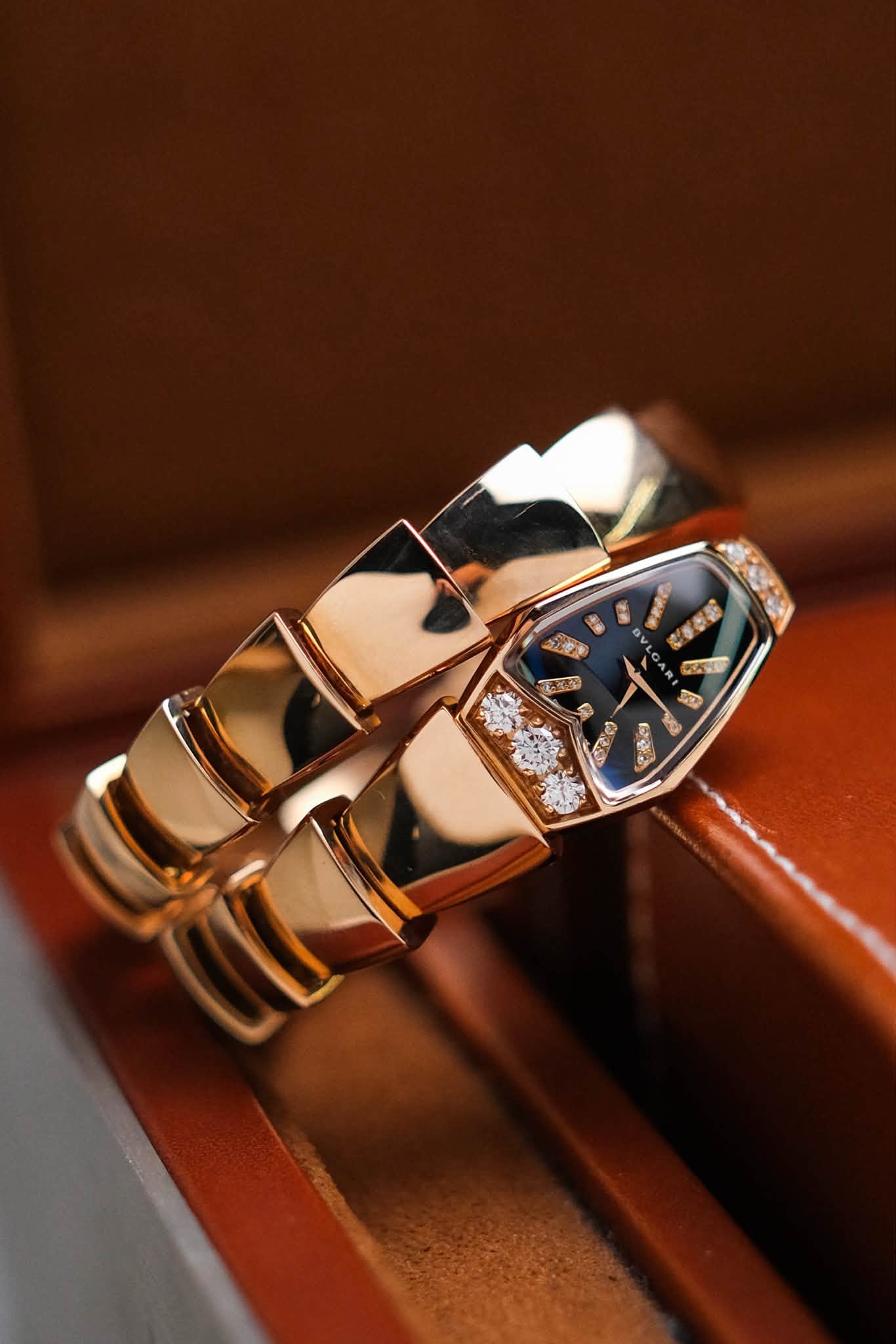 Bvlgari Serpenti Full 18K Rose Gold Diamond SP P 26 G (2)
