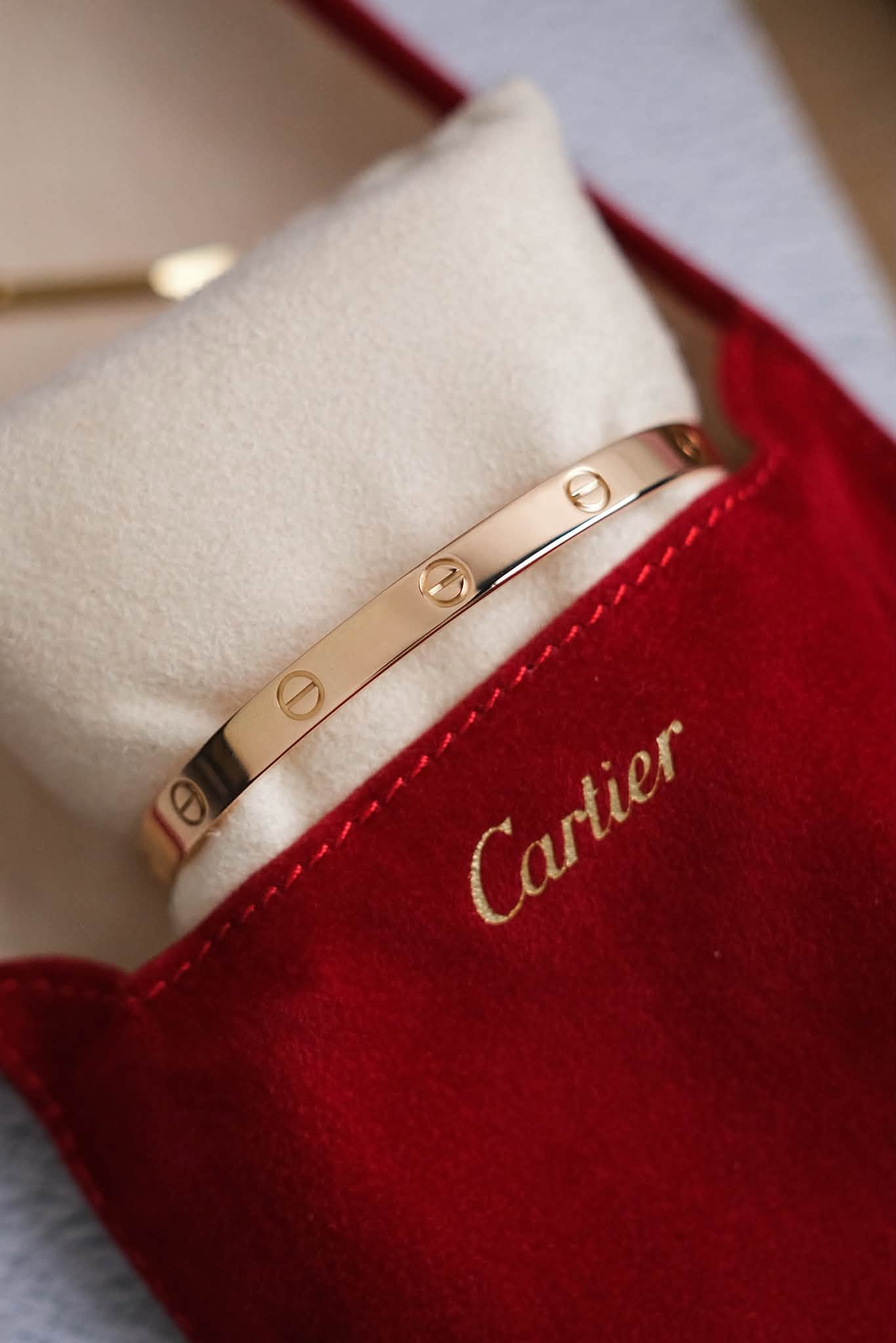 Cartier LOVE Bracelet 18K Rose Gold รุ่นหนา (Size 19) (1)