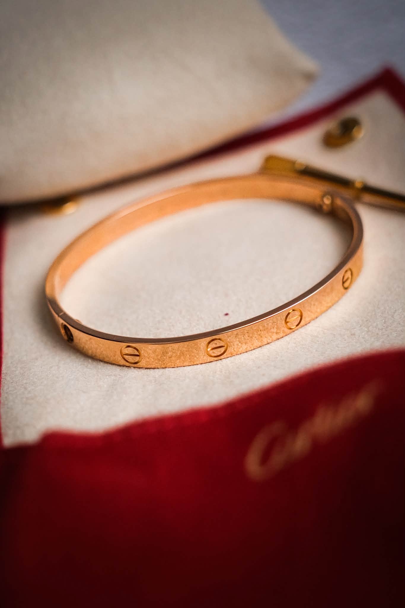 Cartier LOVE Bracelet 18K Rose Gold รุ่นหนา (Size 19) (3)