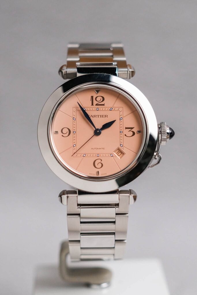 ร้านนาฬิกา Cartier Pasha de Cartier Stainless Steel Salmon Dial WSPA0040