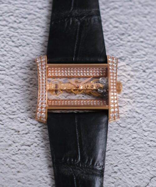 ร้านนาฬิกา Corum Golden Bridge Lady 18K Rose Gold Diamond 113.353.850089 0019R