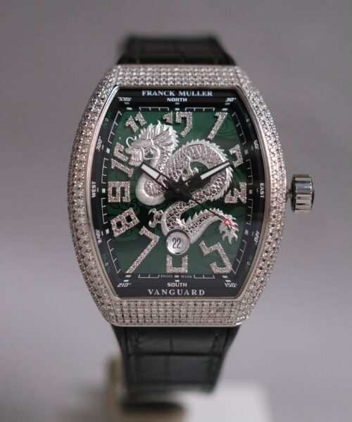 รับซื้อนาฬิกา Franck Muller Vanguard V45 Full Diamond Dragon King Limited Edition 188 V 45 SC DT AC NR