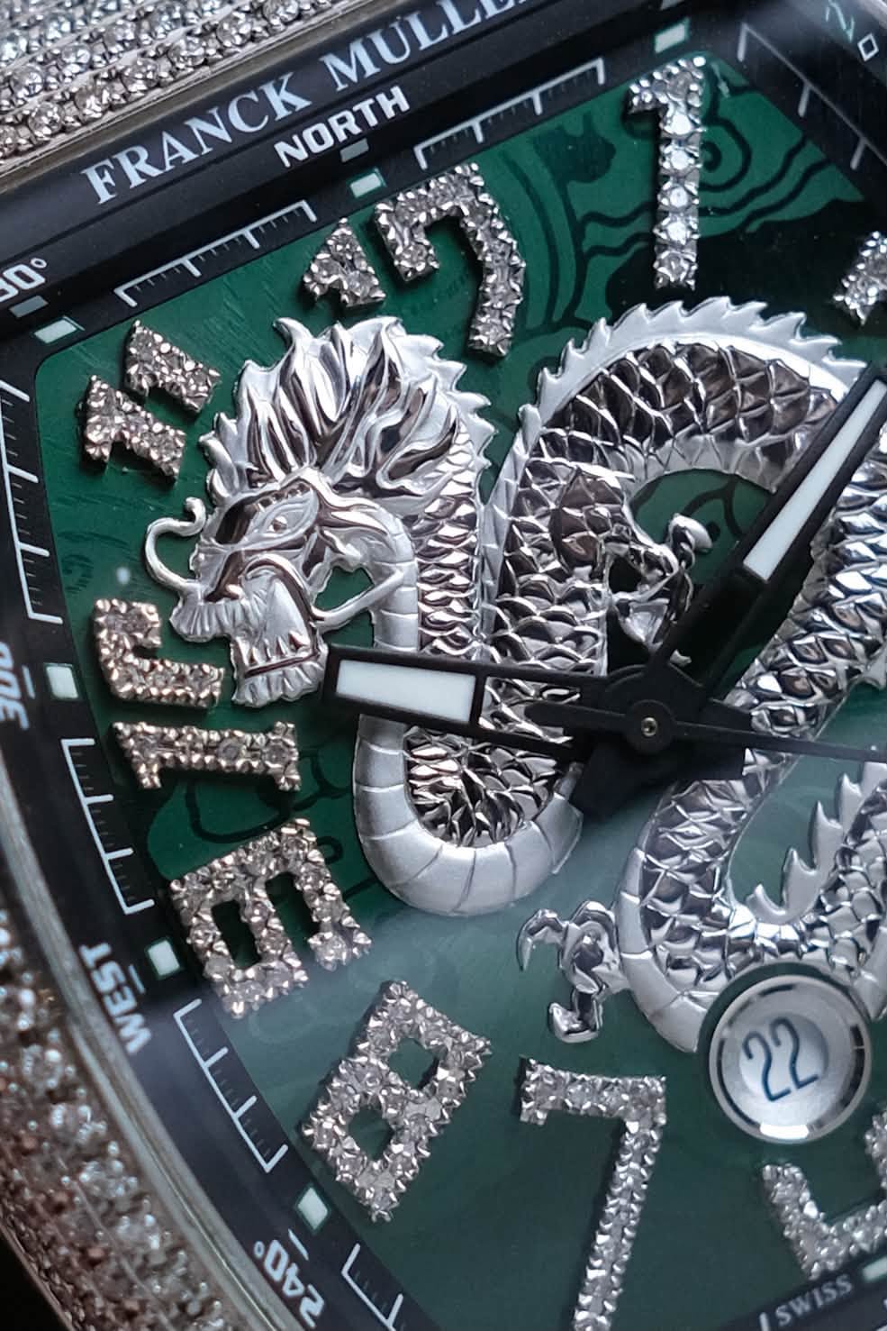 ขายนาฬิกา Franck Muller Vanguard V45 Full Diamond Dragon King Limited Edition 188 V 45 SC DT AC NR