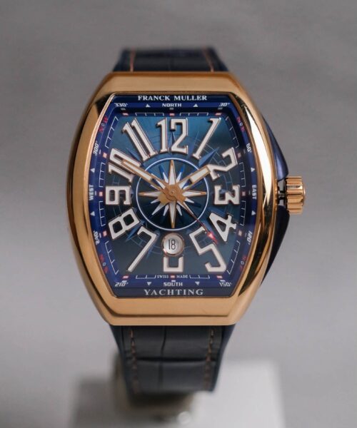 Franck Muller Vanguard Yachting Blue V45 18K Rose Gold