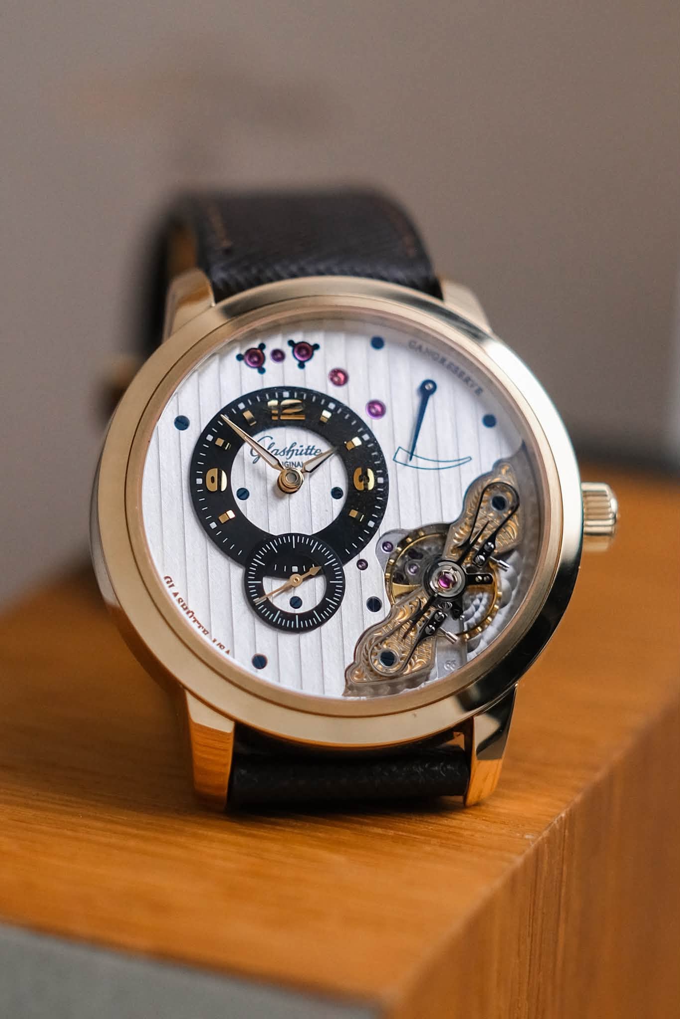 รับซื้อนาฬิกา Glashütte Original PanoInverse XL 18K Rose Gold 66-01-01-01-05