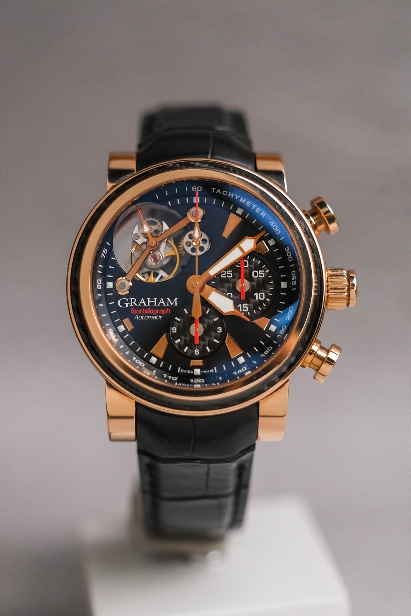 ร้านนาฬิกา Graham Tourbillograph Woodcote 18K Rose Gold Limited Edition 2TWAE.B02A