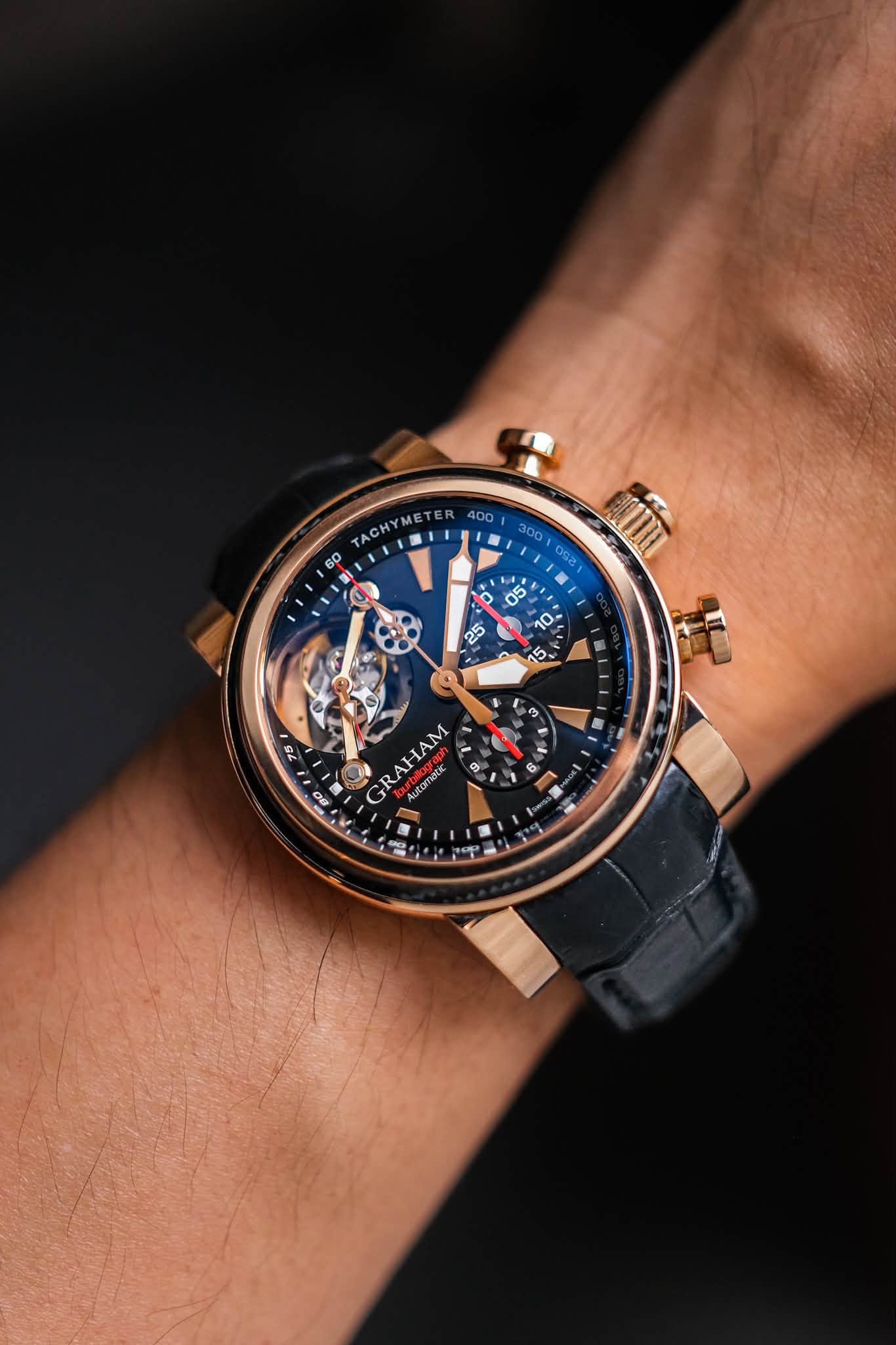 ขายนาฬิกา Graham Tourbillograph Woodcote 18K Rose Gold Limited Edition 2TWAE.B02A