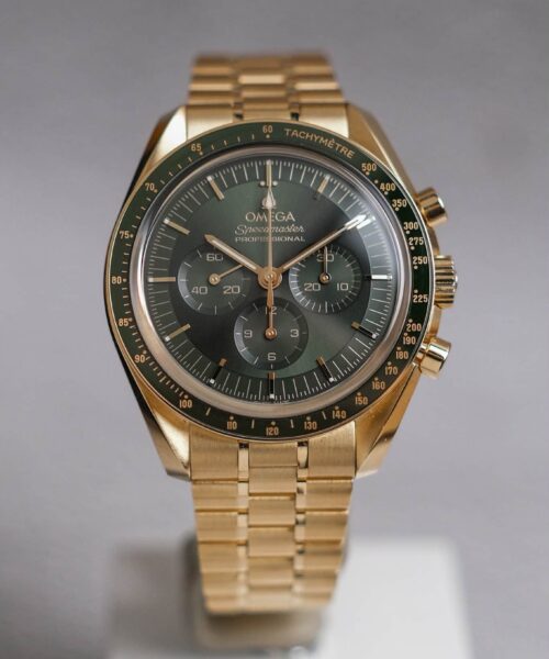 ร้านนาฬิกา Omega Speedmaster Moonwatch Professional 18K Moonshine™ Gold Green Dial 310.60.42.50.10
