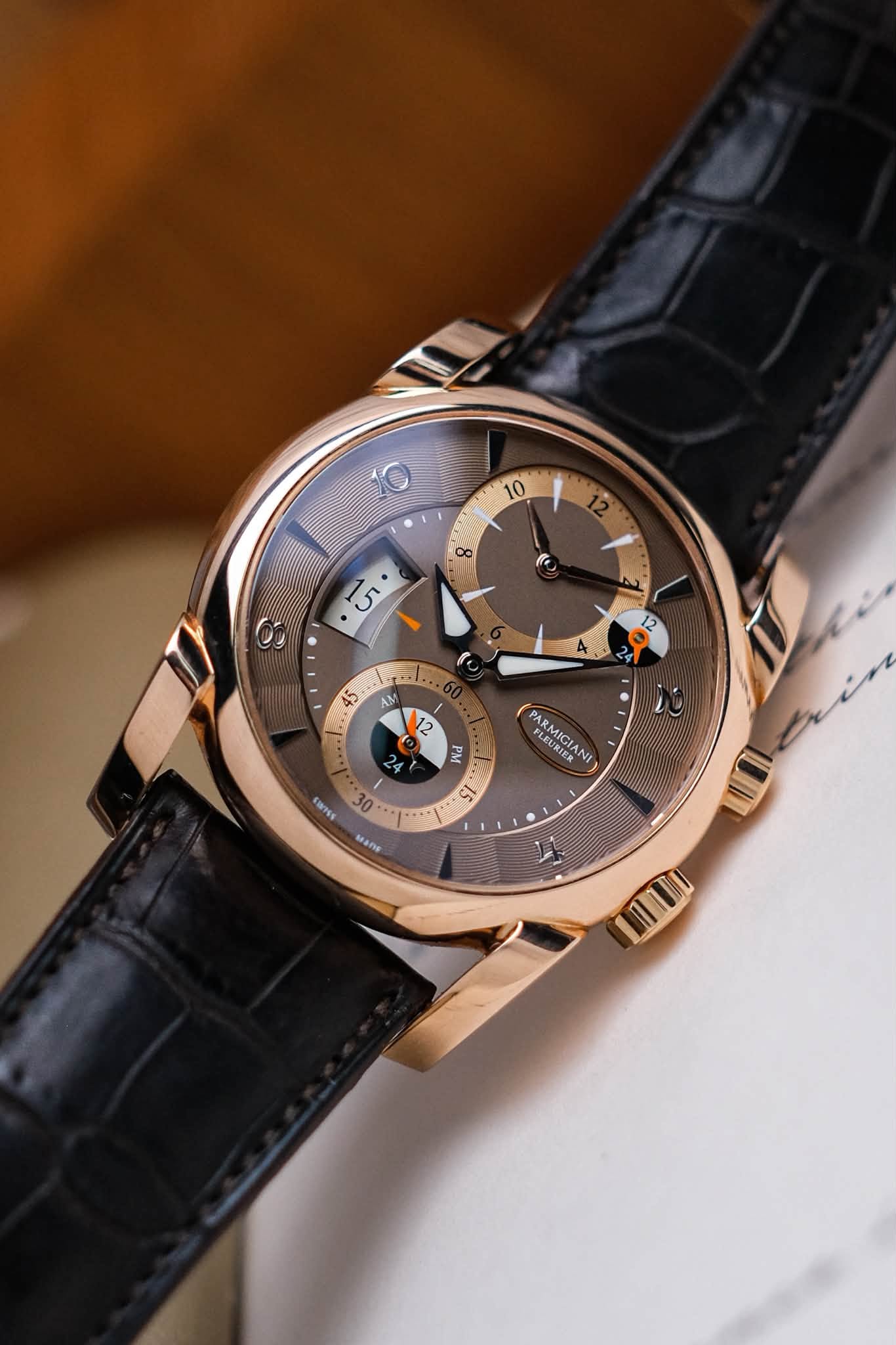 นาฬิกามือสอง Parmigiani Fleurier Tonda Hémisphères 18K Rose Gold PF600217-01