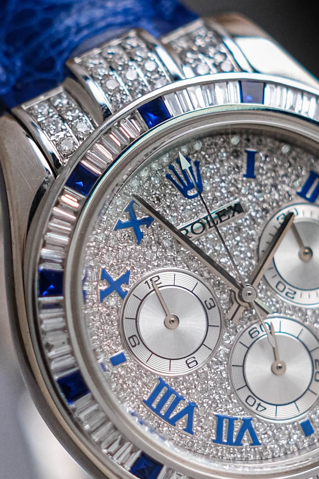 นาฬิกามือสอง Rolex Cosmograph Daytona 18K White Gold Diamond After Setting