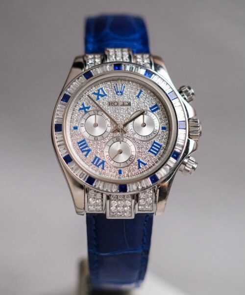 Rolex Cosmograph Daytona 18K White Gold Diamond After Setting