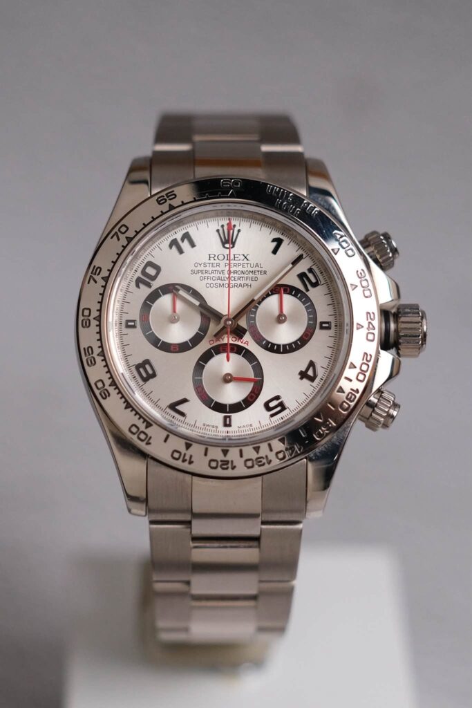 ร้านนาฬิกา Rolex Cosmograph Daytona 18K White Gold Racing Dial 116509