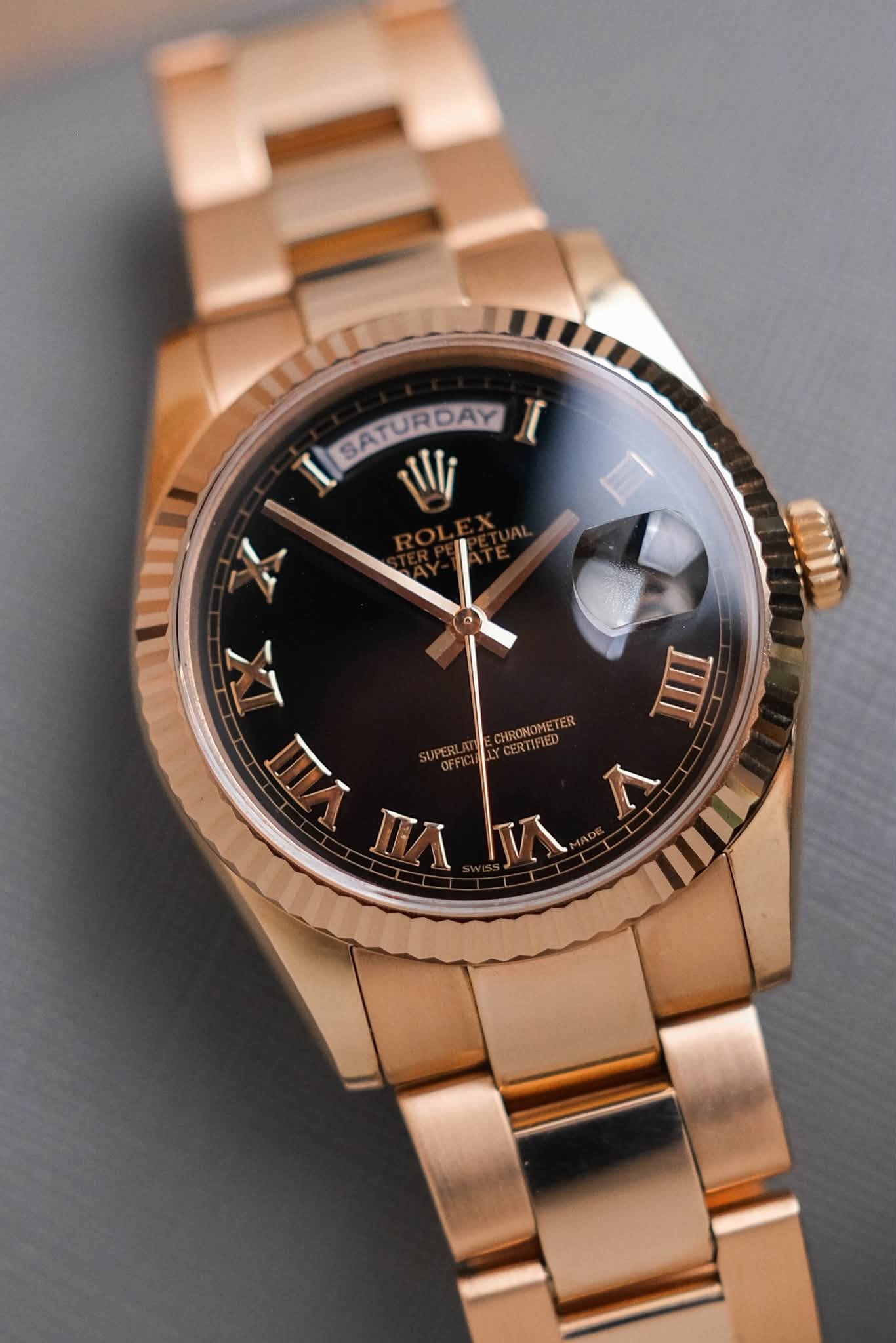 Rolex Day-Date 36 18K Everose Gold 118205 (3)