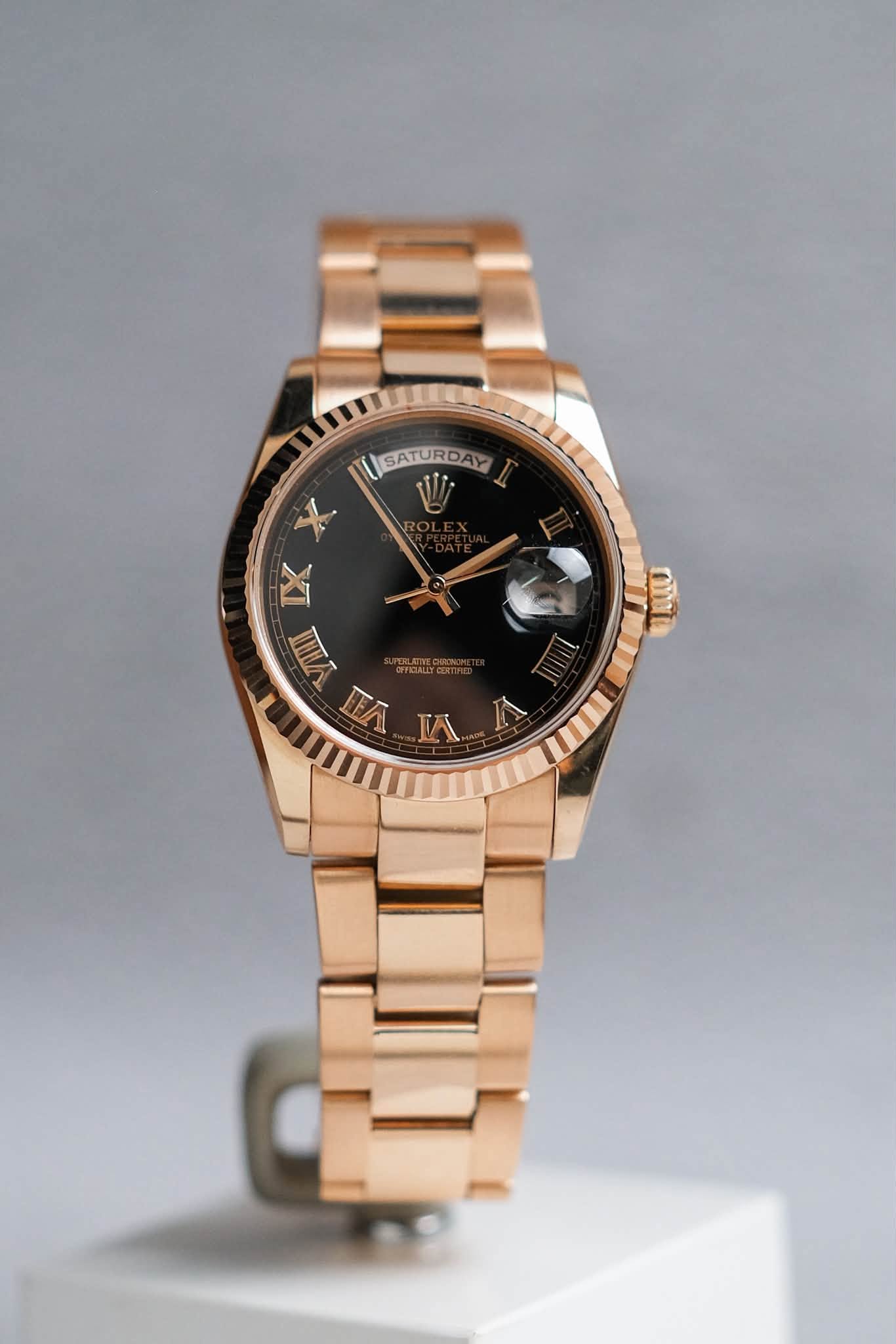 Rolex Day-Date 36 18K Everose Gold 118205 (5)