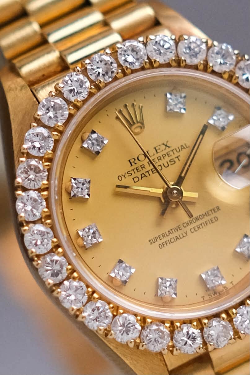 นาฬิกา Rolex Lady-Datejust 26 President 18K Yellow Gold Ref. 69178
