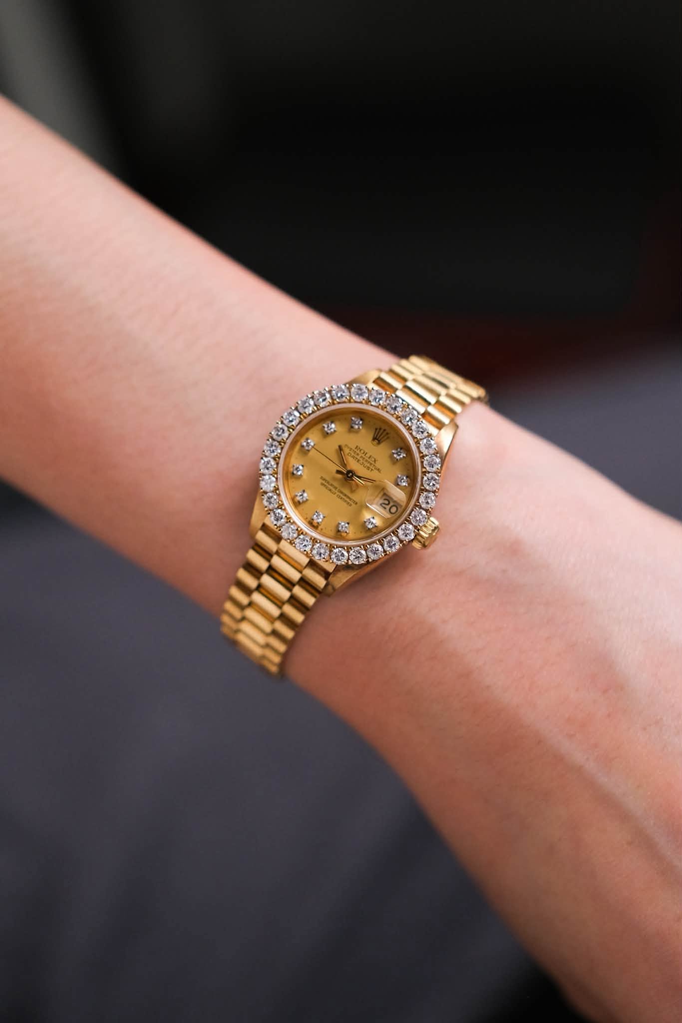 นาฬิกามือสอง Rolex Lady-Datejust 26 President 18K Yellow Gold Ref. 69178