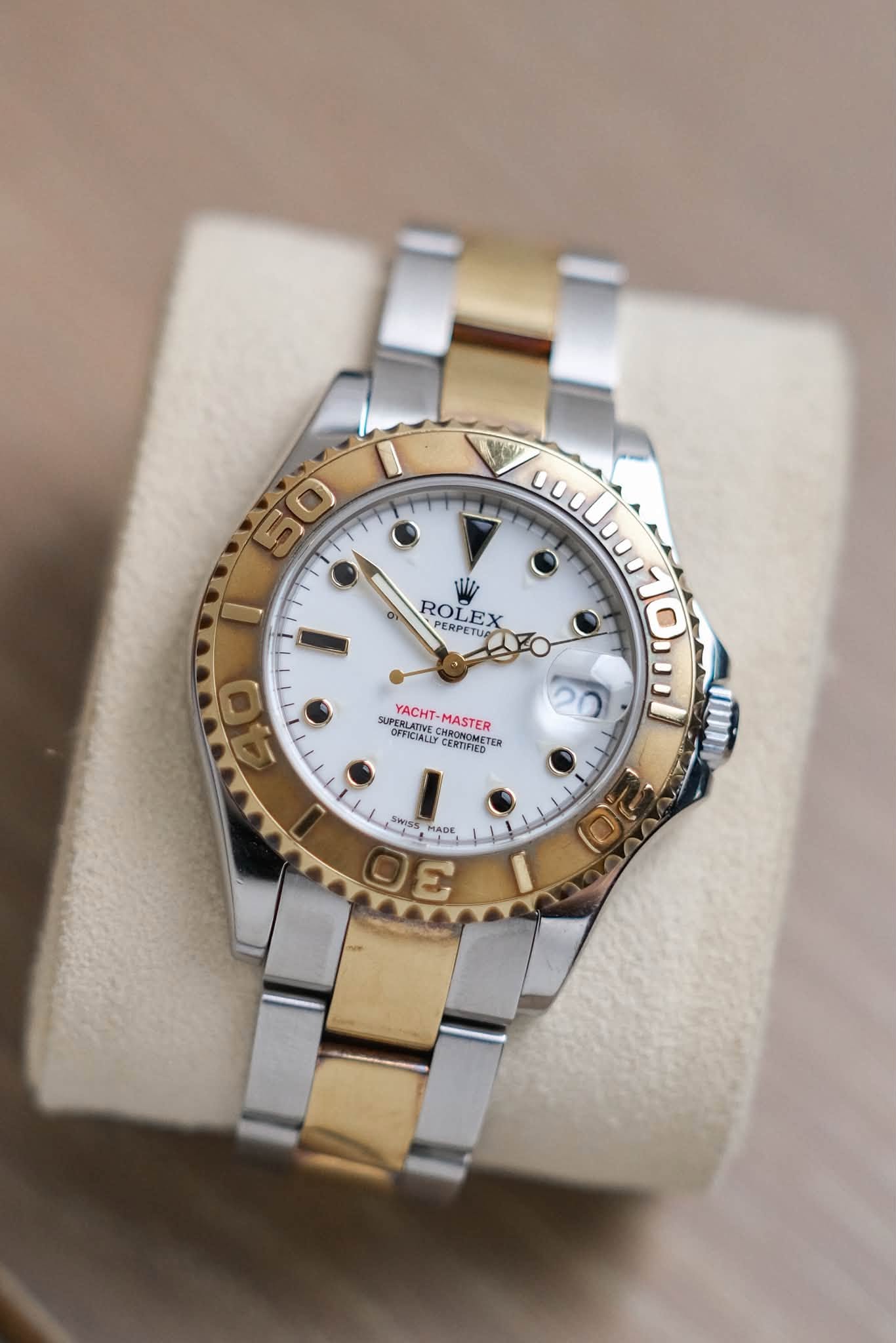 Rolex Yacht-Master 2 Tone White Dial 168623 (3)