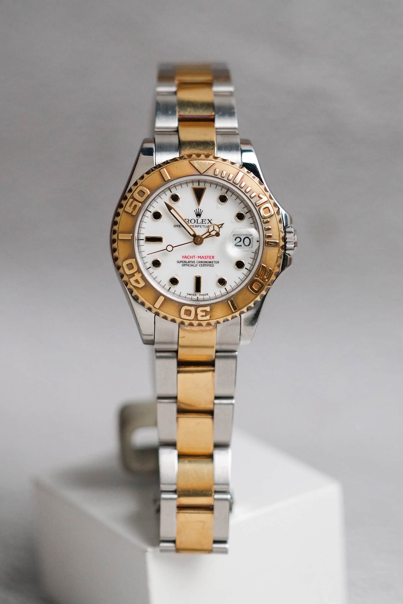 Rolex Yacht-Master 2 Tone White Dial 168623 (5)