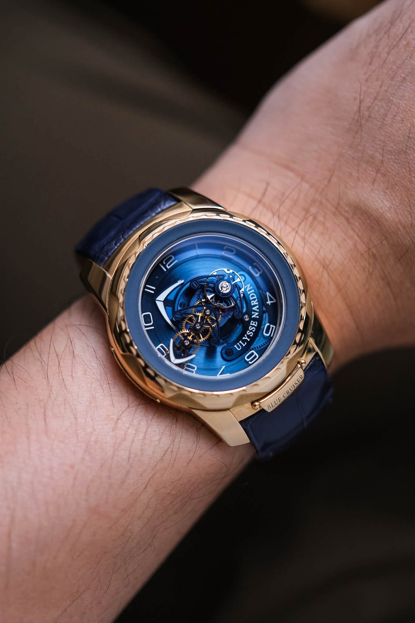 ร้านนาฬิกา Ulysse Nardin Freak Blue Cruiser Flying Tourbillon 7 Days Rose Gold 2056-131