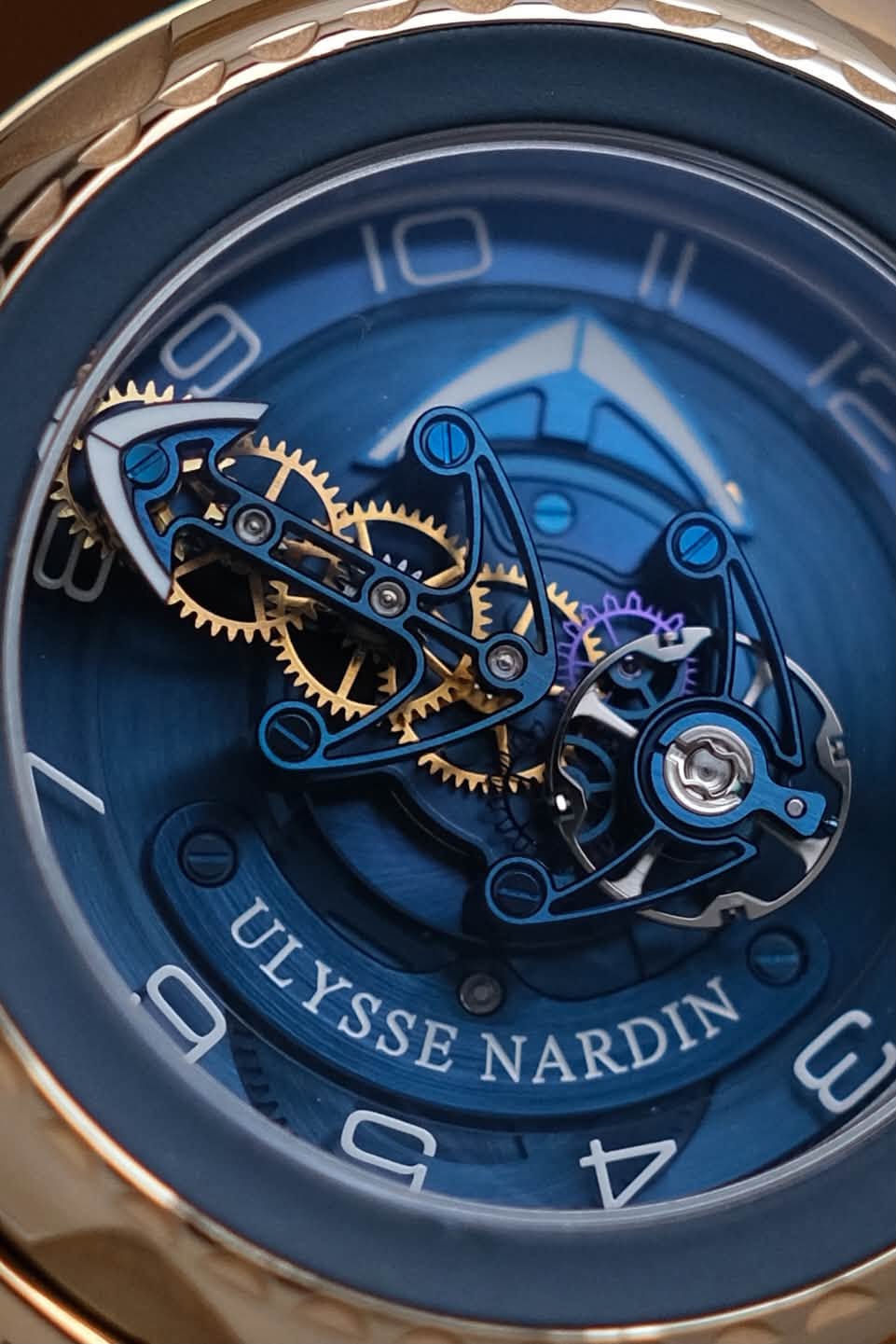 ขายนาฬิกา Ulysse Nardin Freak Blue Cruiser Flying Tourbillon 7 Days Rose Gold 2056-131
