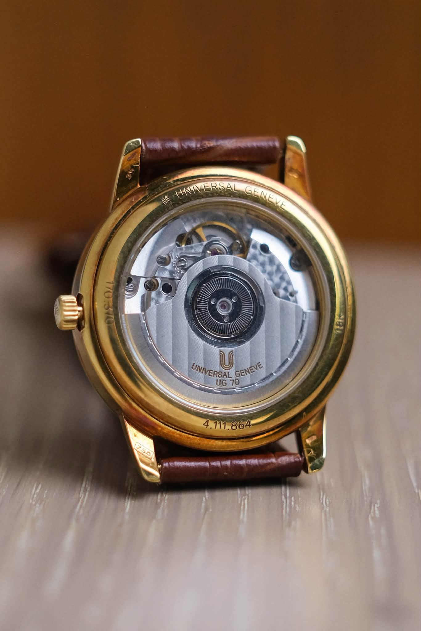 นาฬิกามือสอง Universal Genève Guilloché Power Reserve 18k Yellow Gold
